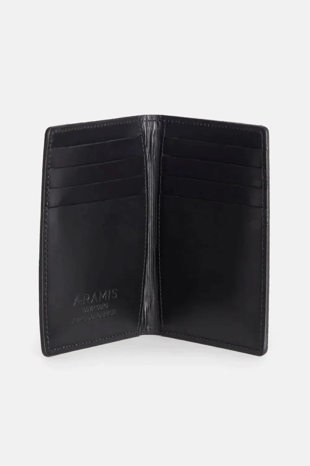 CARTEIRA COURO MÉDIA ESTAMPA RECORTE PRETO