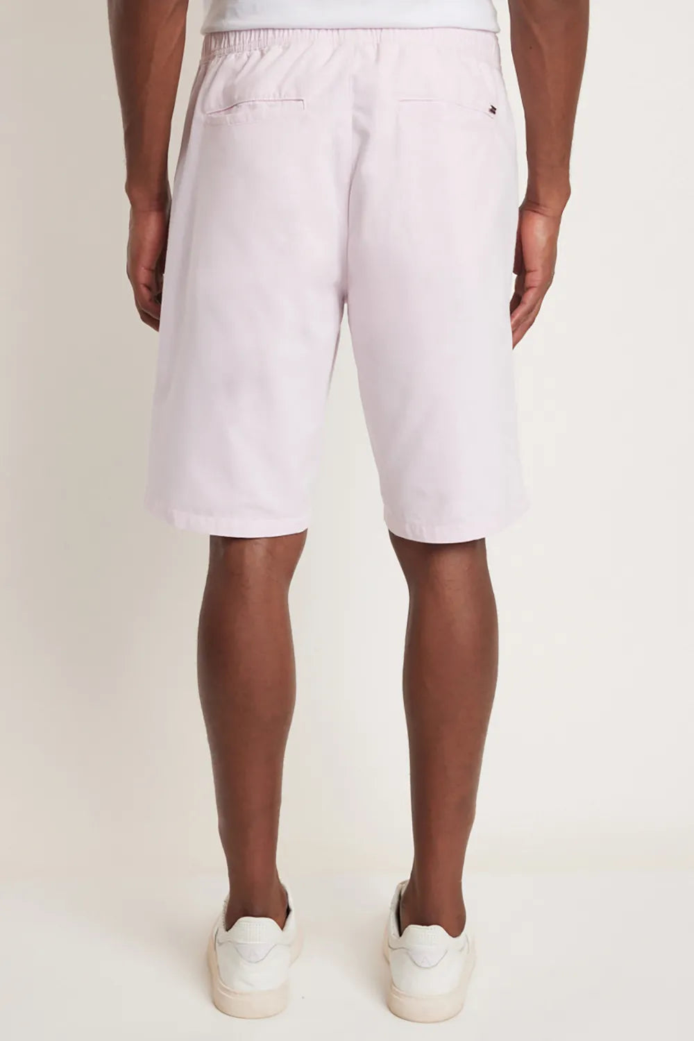 BERMUDA CÓS ELÁSTICO E CADARÇO ROSA