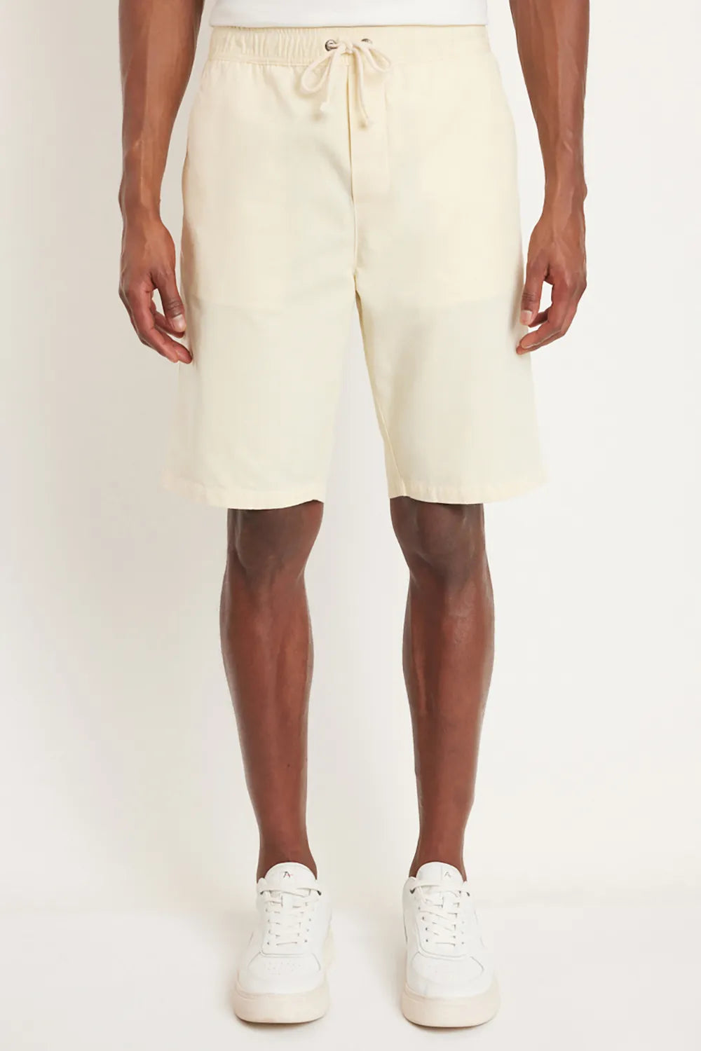 BERMUDA CÓS ELÁSTICO E CADARÇO AMARELO