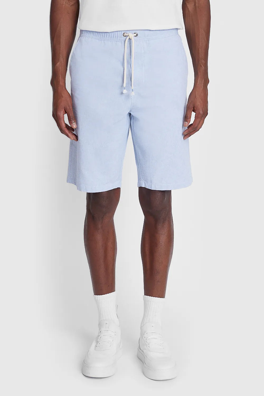 BERMUDA CÓS ELÁSTICO E CADARÇO AZUL