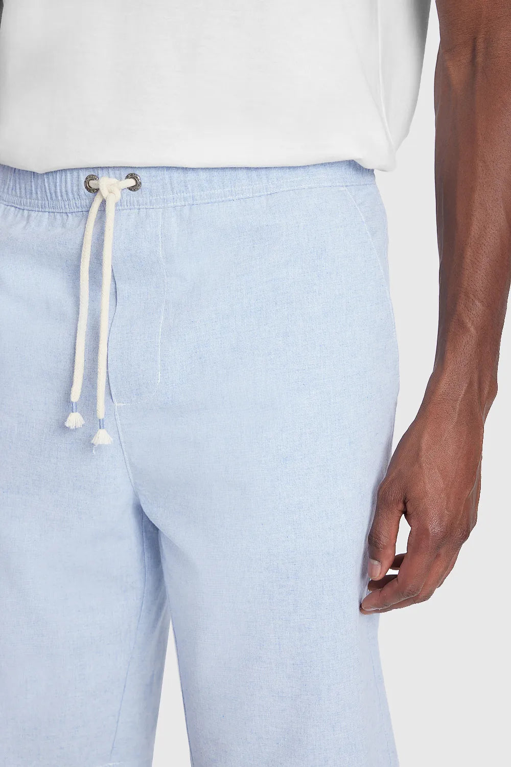 BERMUDA CÓS ELÁSTICO E CADARÇO AZUL