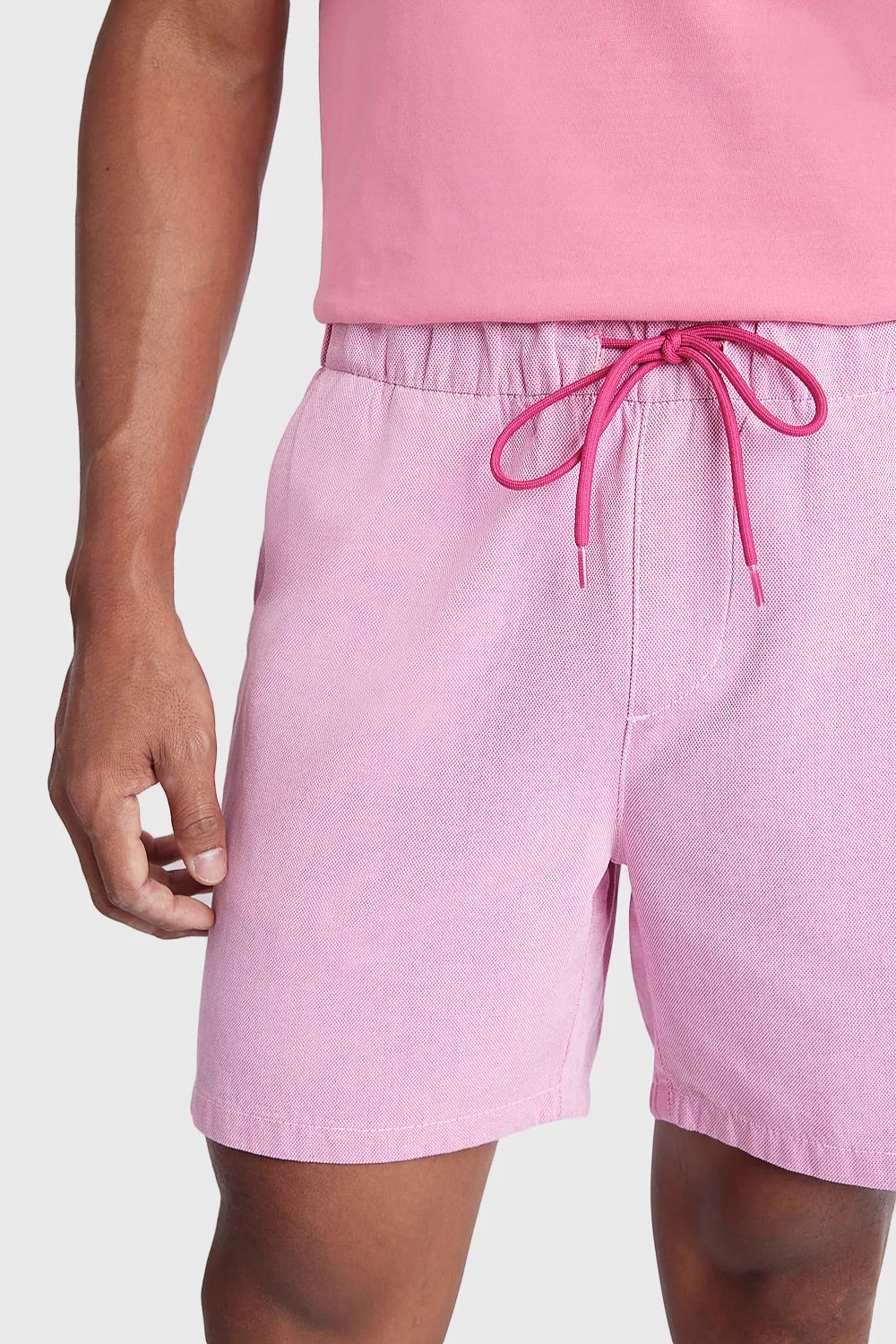 BERMUDA COM ELÁSTICO COLOR ROSA