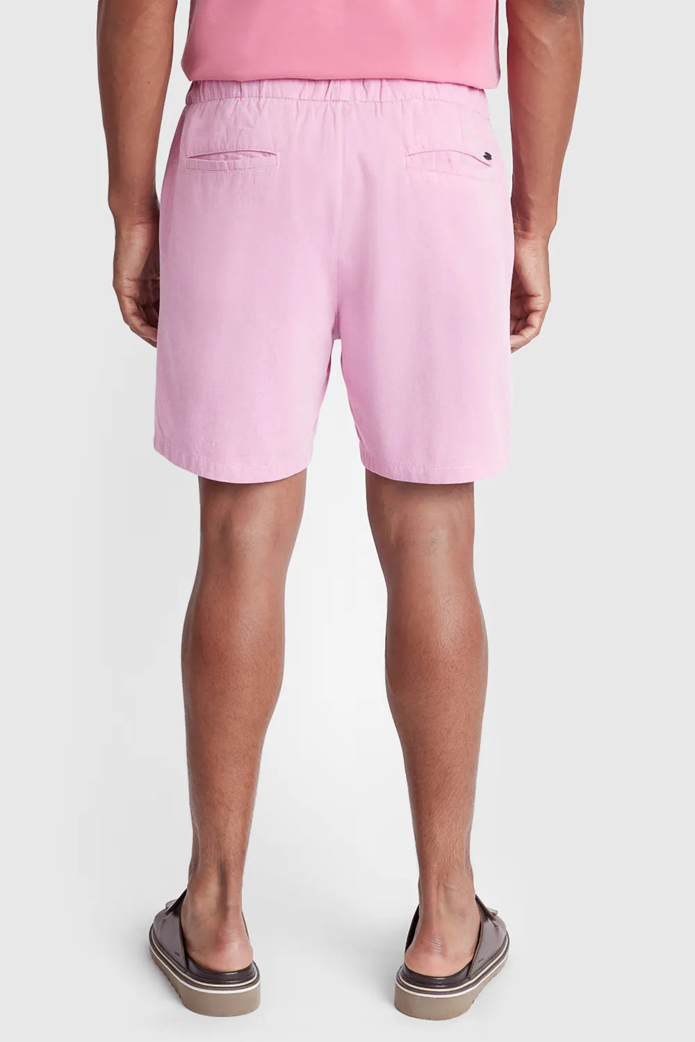 BERMUDA COM ELÁSTICO COLOR ROSA