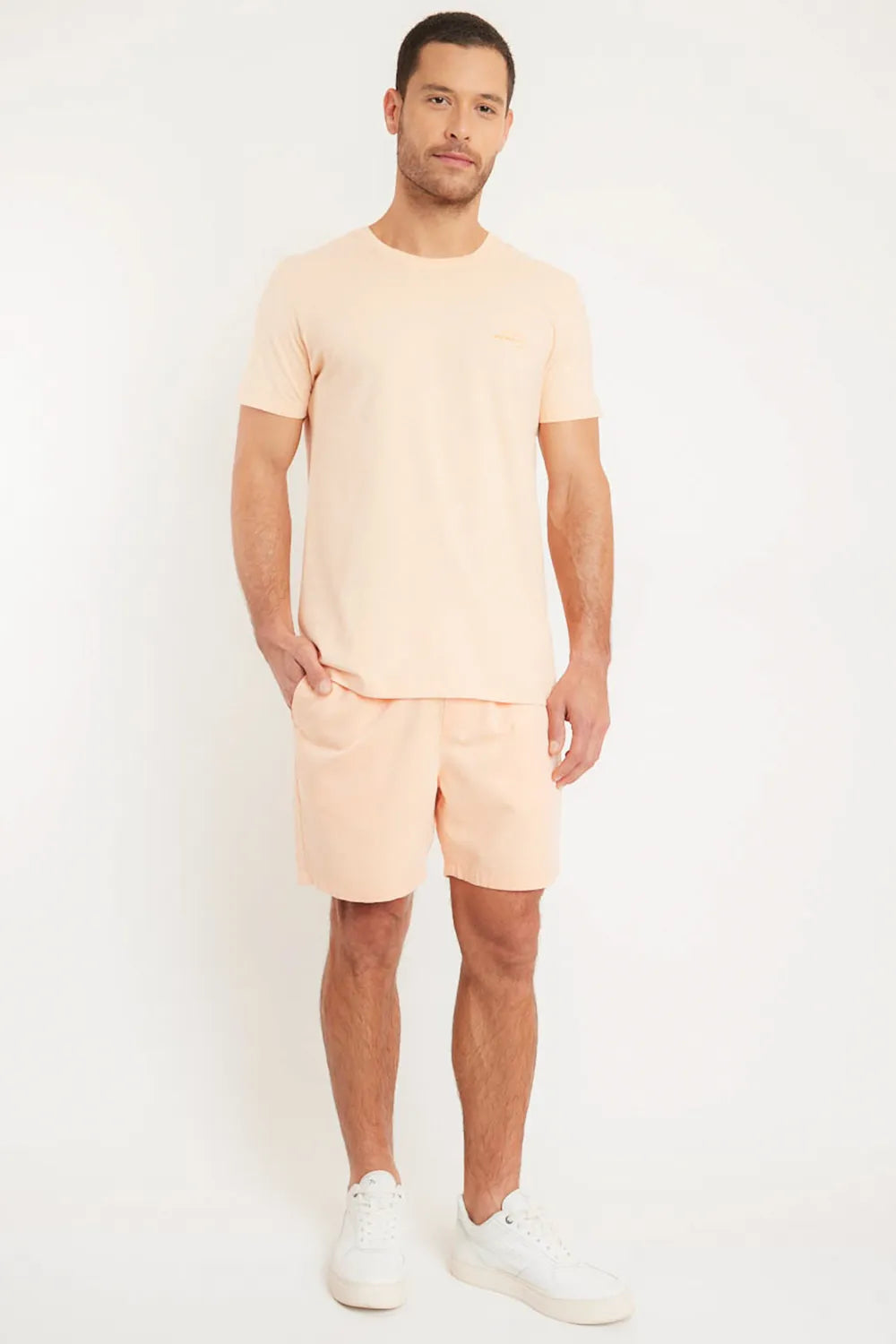 BERMUDA COM ELÁSTICO COLOR LARANJA