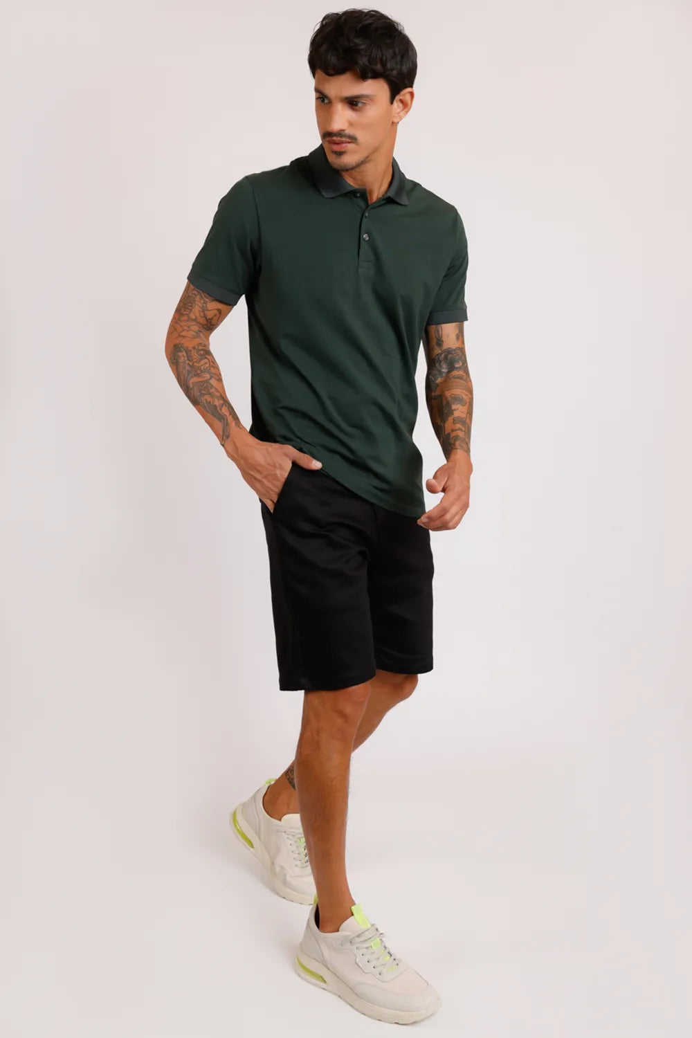 BERMUDA CHINO COLOR ANTI ODOR PRETO