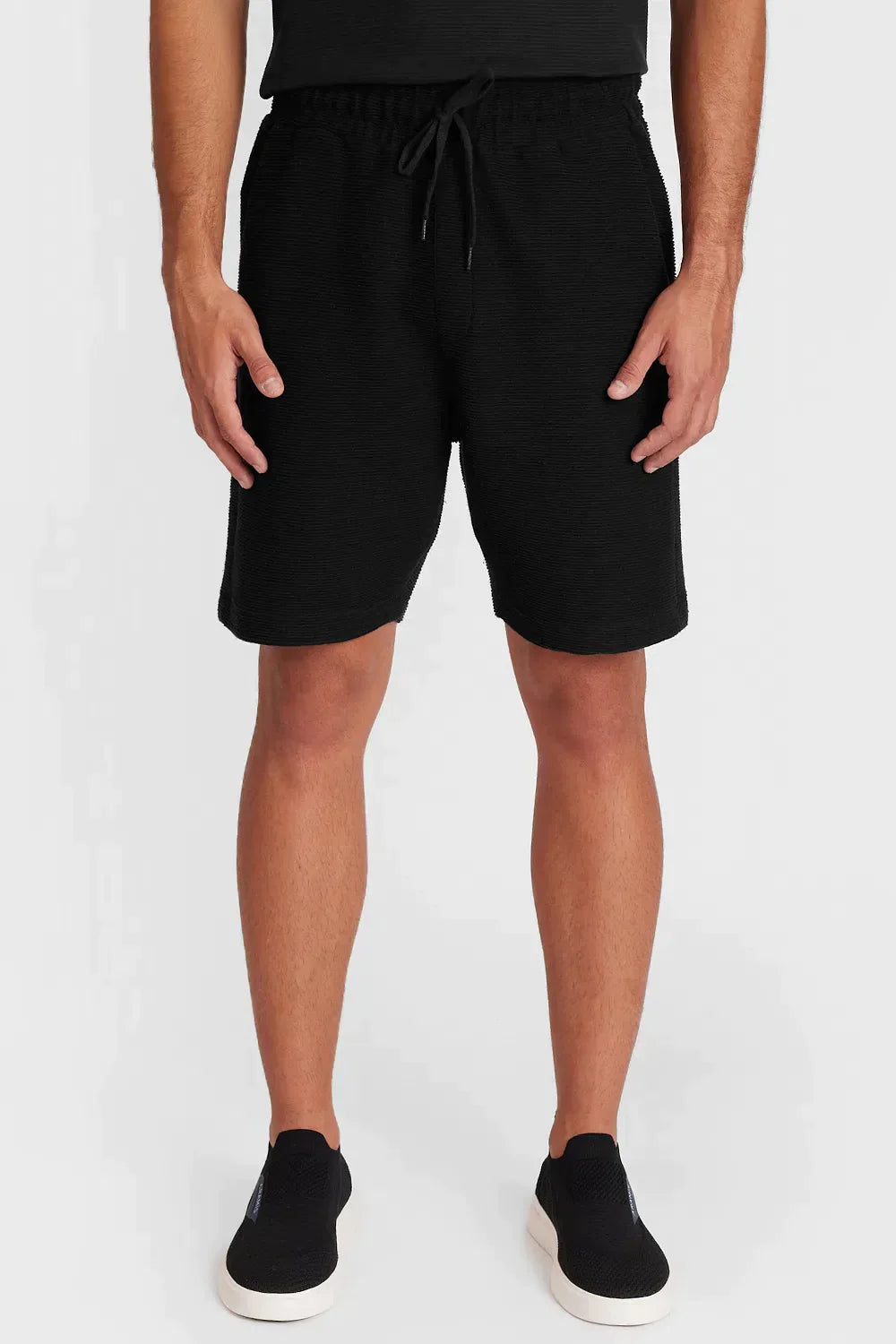 BERMUDA SPORT MOLETOM WAVE PRETO
