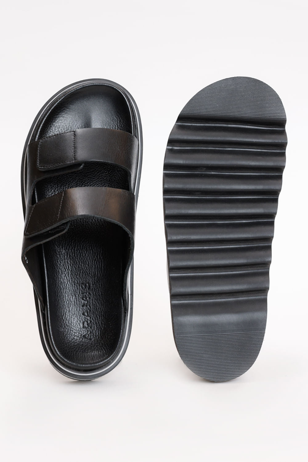 SANDÁLIA ARAMIS RESORT COURO PRETO