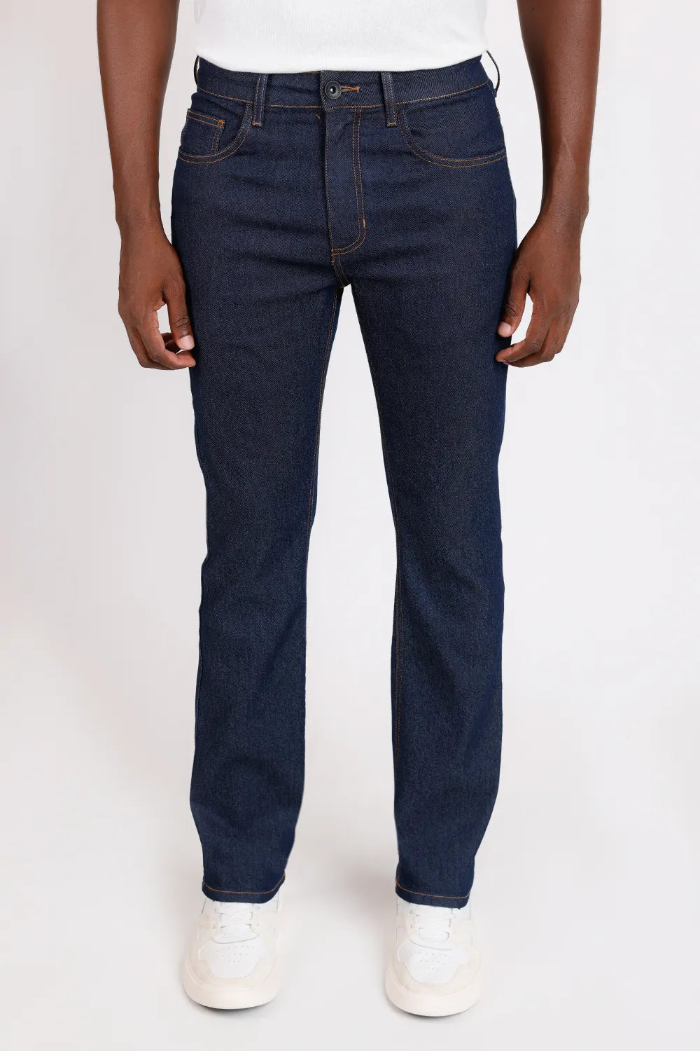 CALÇA JEANS REGULAR AZUL ESCURO