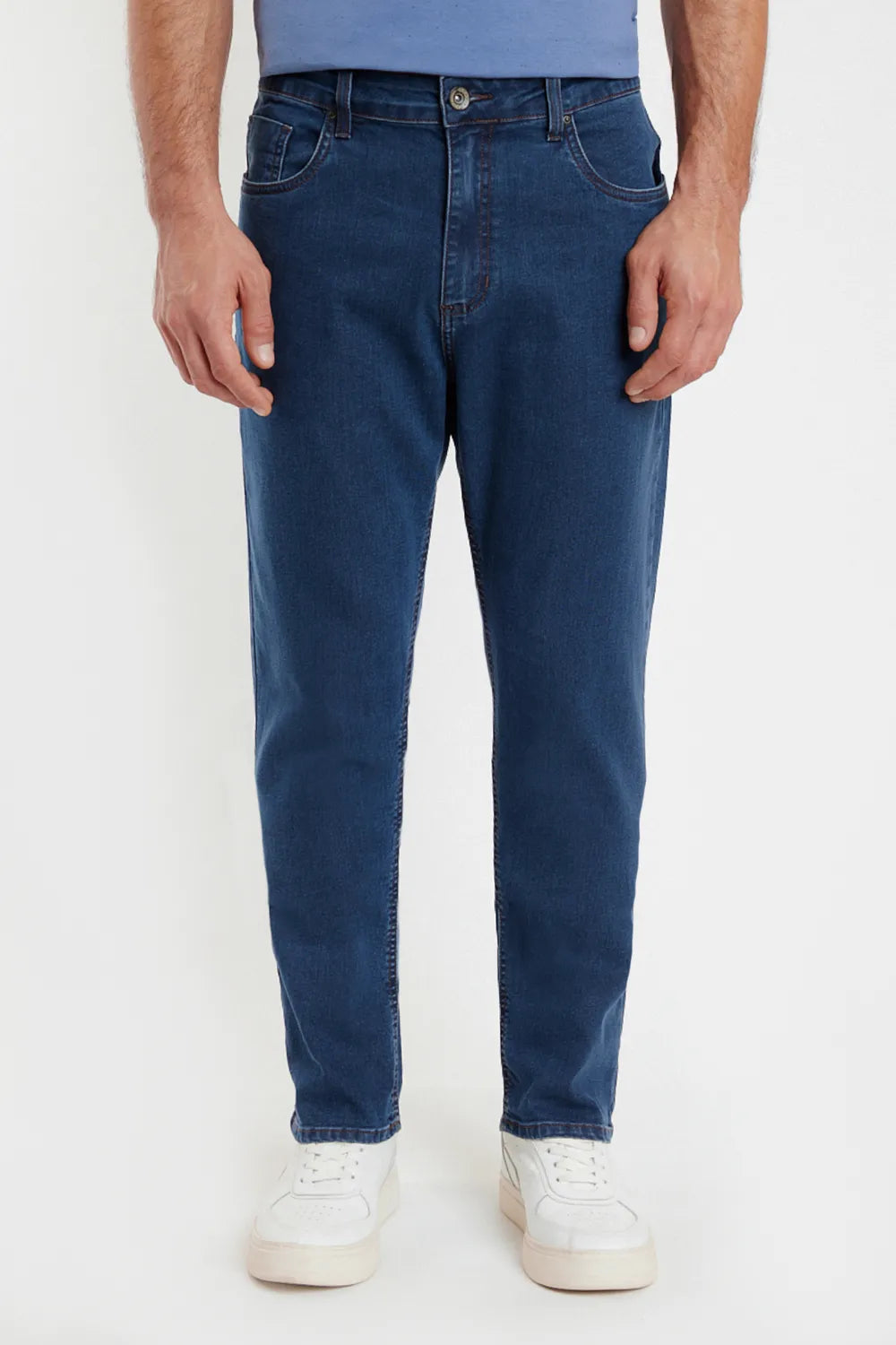 CALÇA JEANS REGULAR ESCURA AZUL