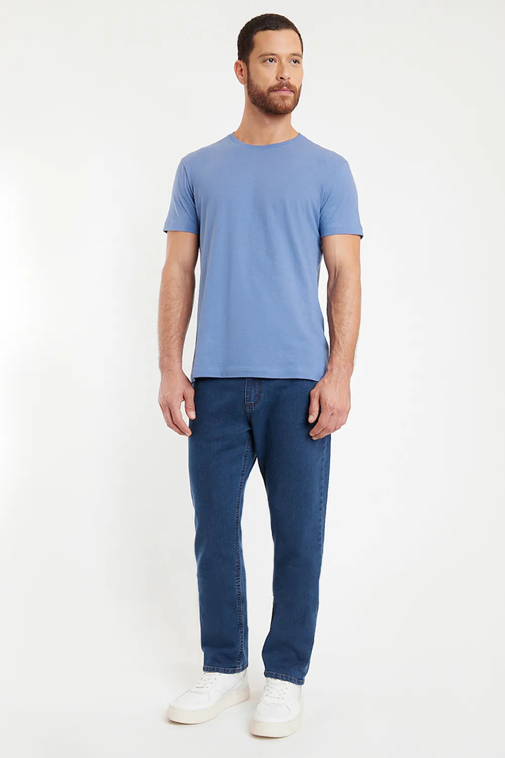 CALÇA JEANS REGULAR ESCURA AZUL