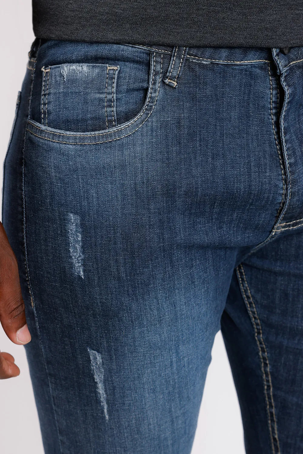 CALÇA JEANS SLIM PUÍDOS AZUL