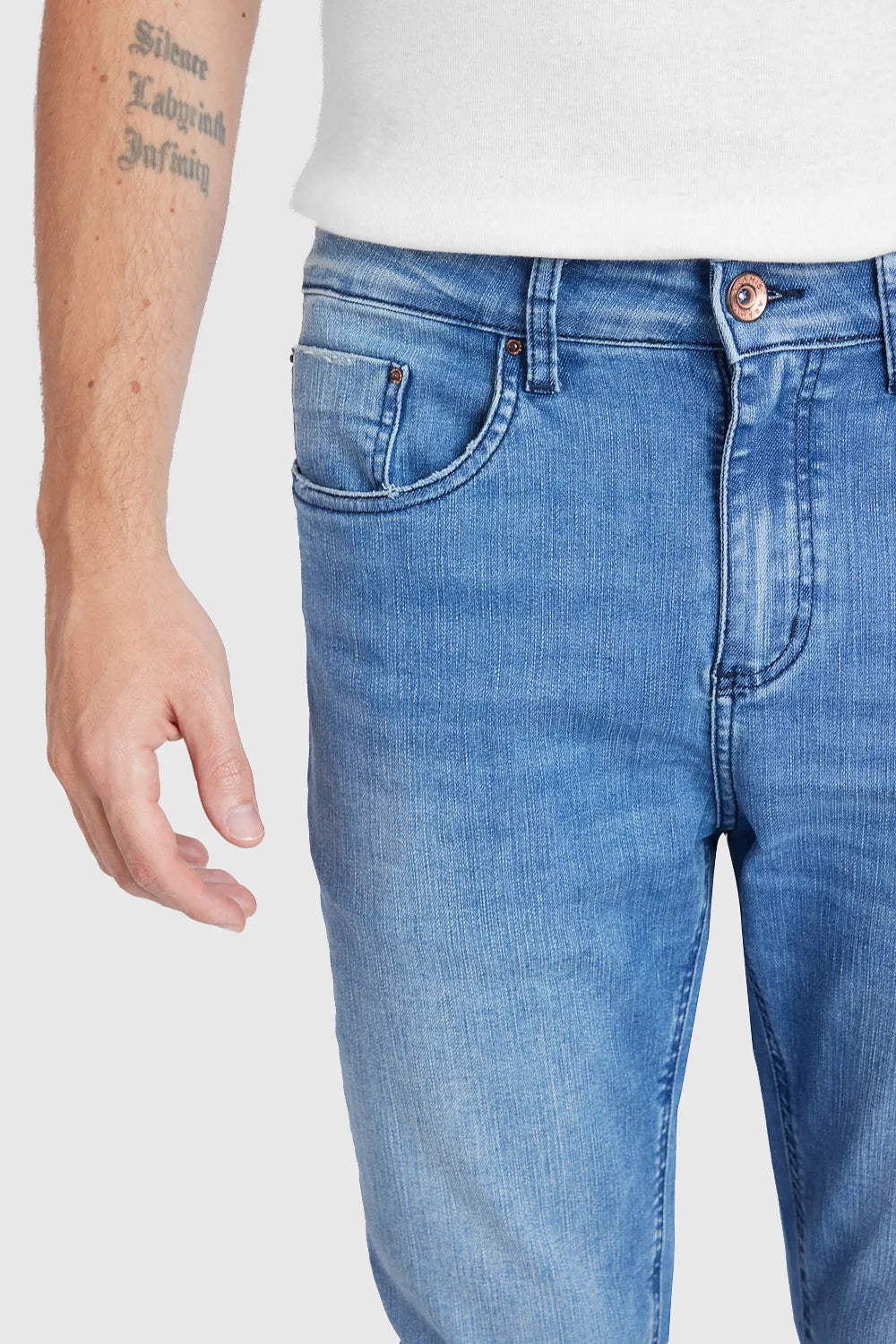 CALÇA JEANS SKINNY FLEX AND DRY MÉDIA AZUL MEDIO