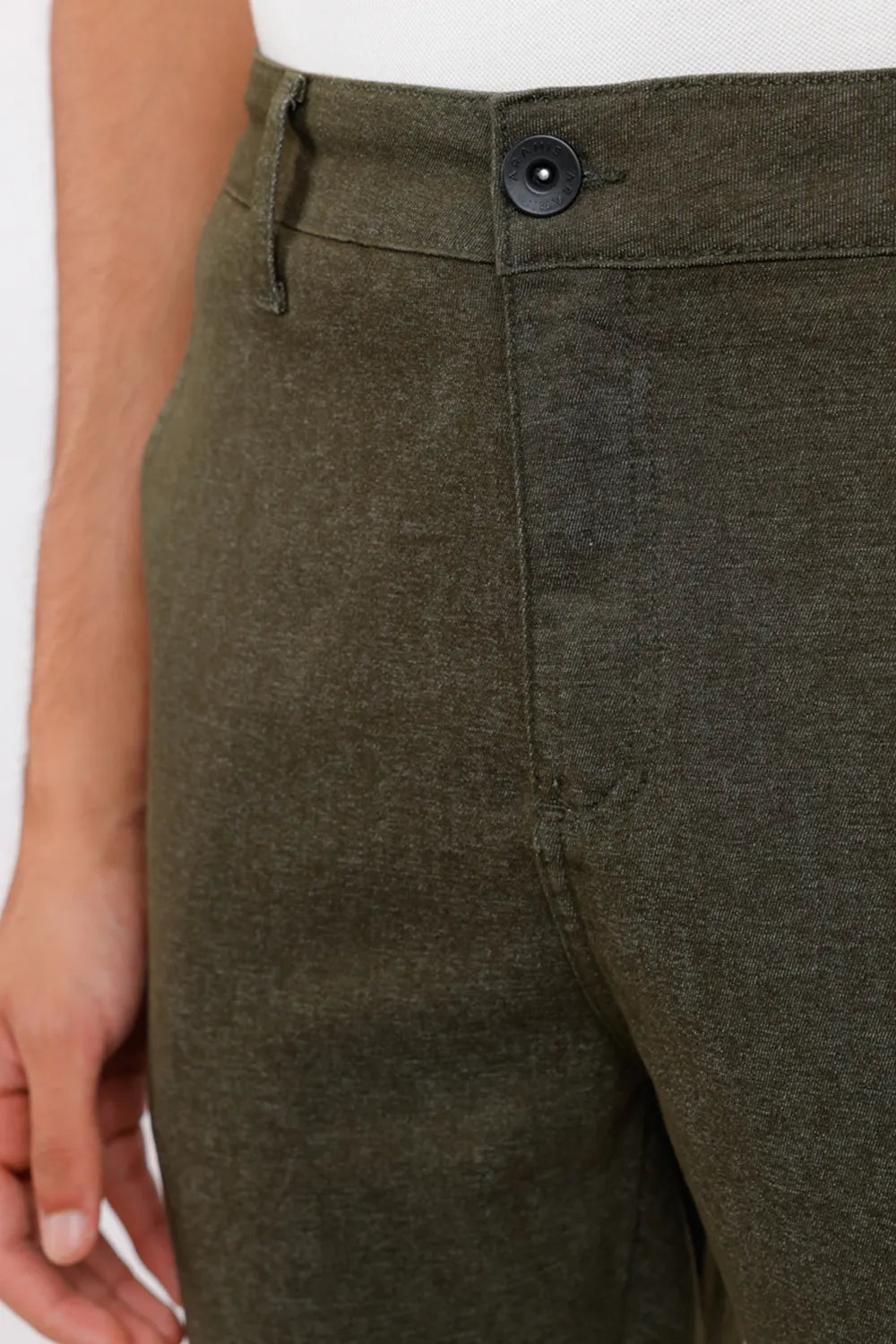 CALÇA CHINO BOLSO FACA MOLINE VERDE MILITAR