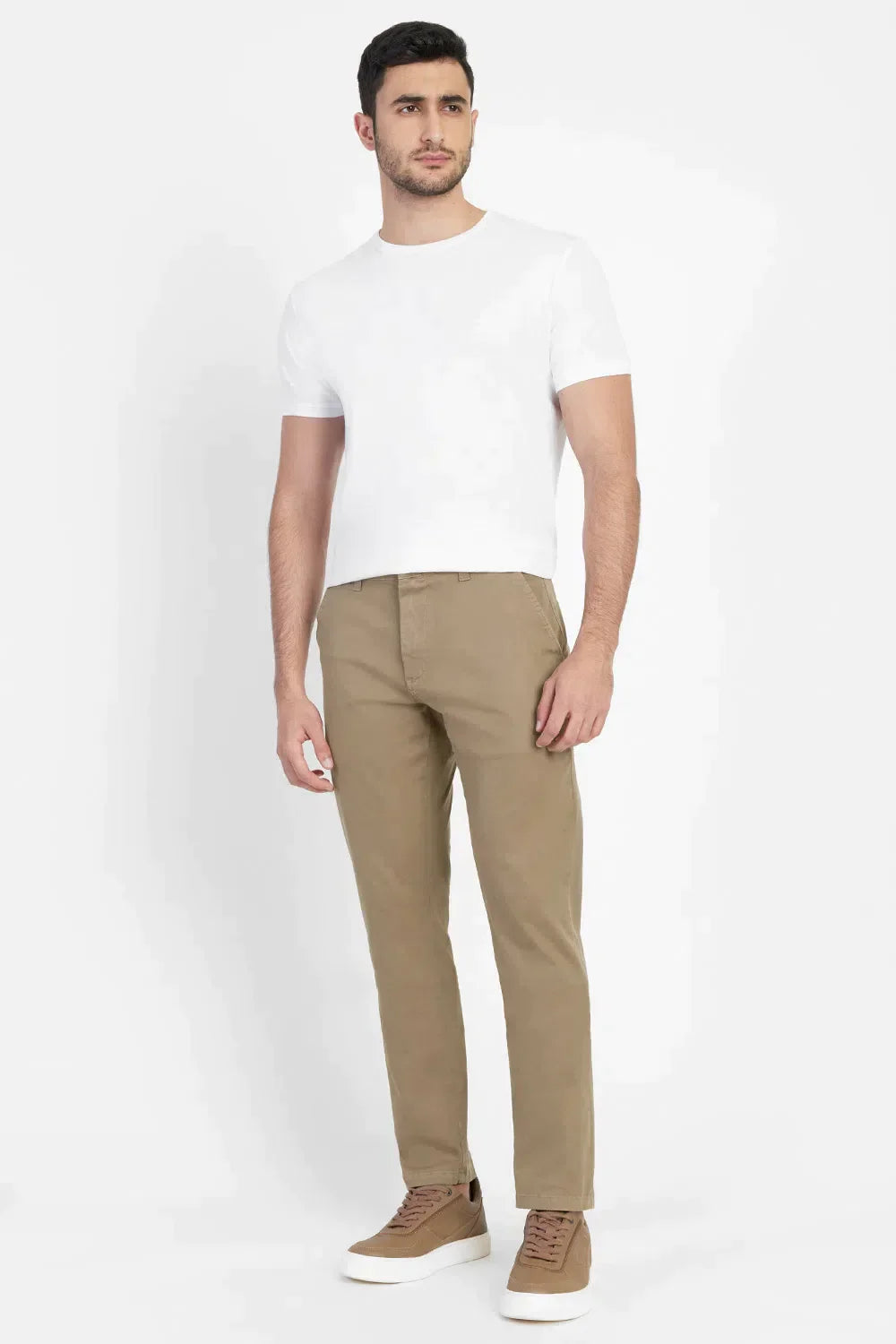 CALÇA COLOR CHINO CLÁSSICA CAQUI