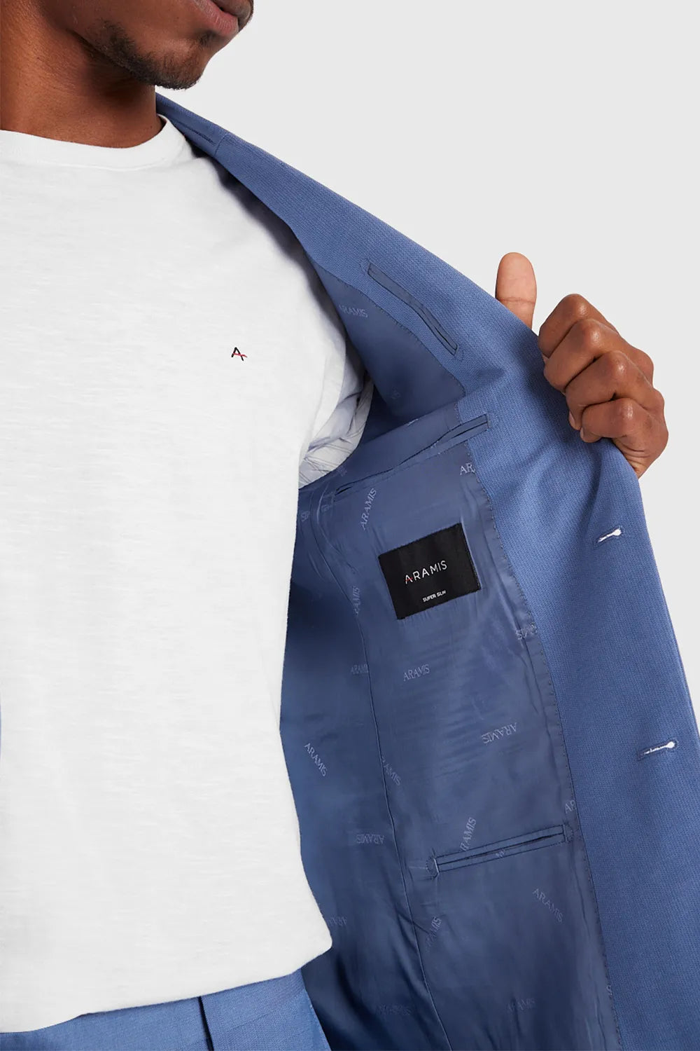 COSTUME FALSO LISO SUPER SLIM AZUL CLARO