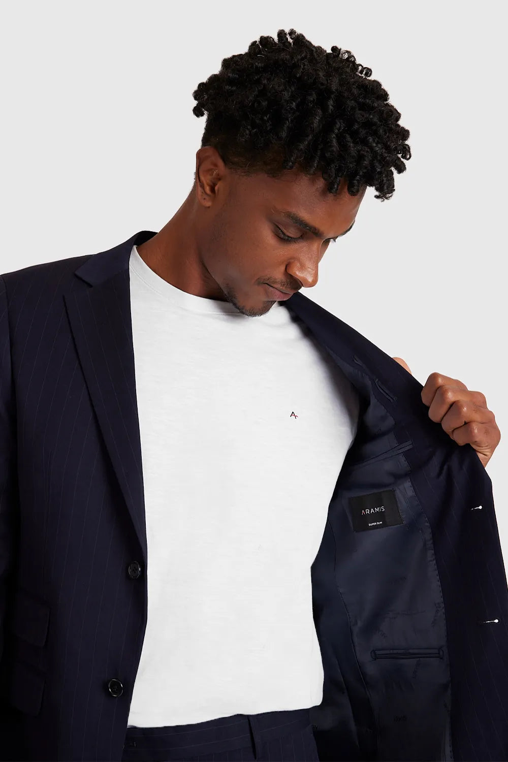 COSTUME RISCA DE GIZ SUPER SLIM MARINHO