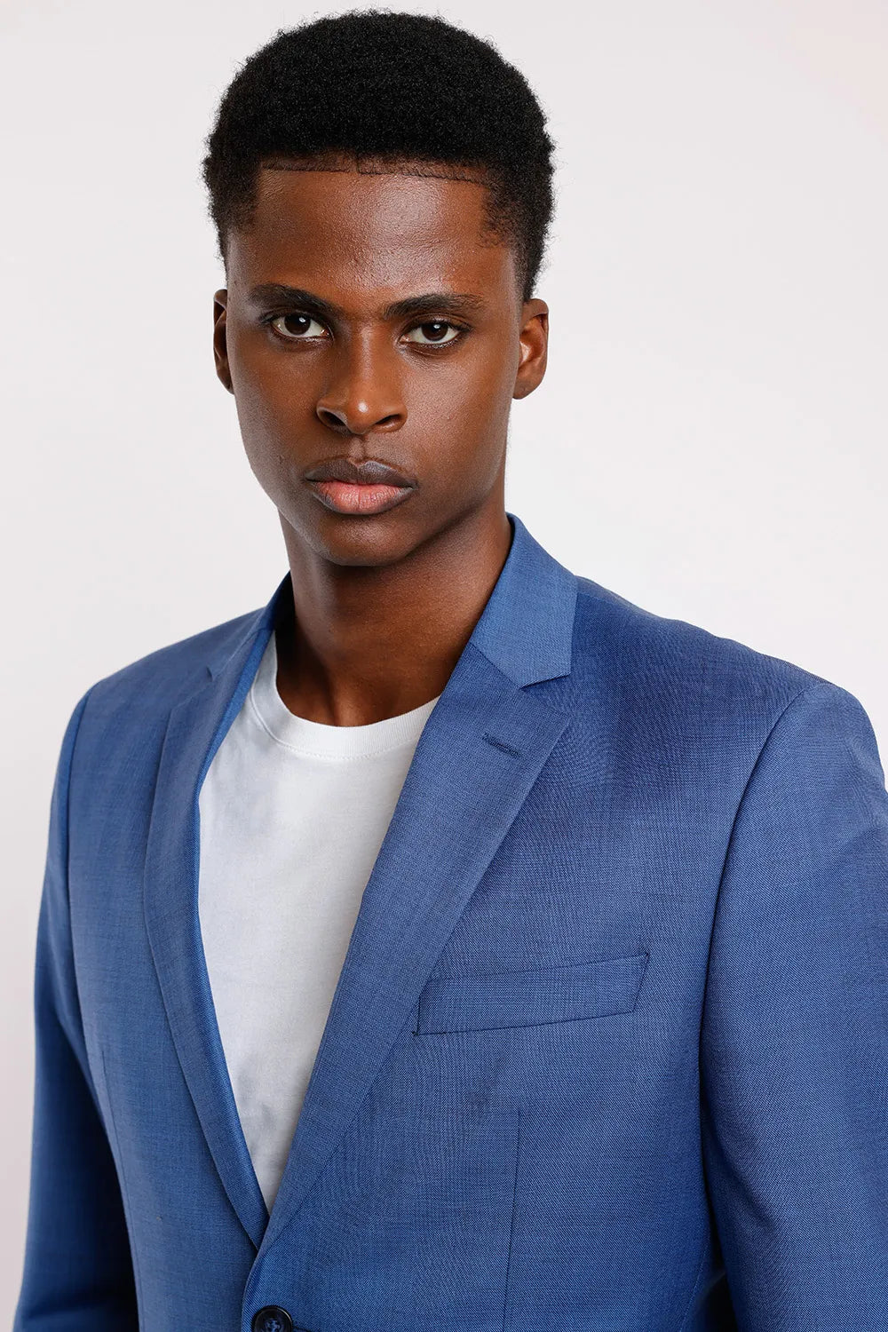 COSTUME LÃ SUPER SLIM FALSO LISO AZUL