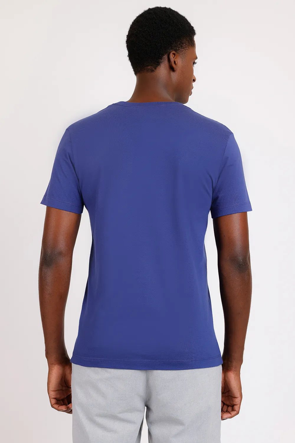 CAMISETA MANGA CURTA BORDADO AZUL BIC