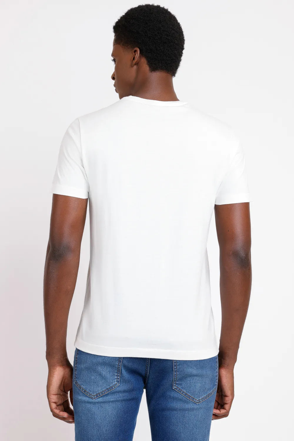 CAMISETA MANGA CURTA ESTAMPA GEOMÉTRICA OFF WHITE