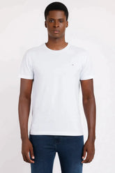 CAMISETA MANGA CURTA MAQUINETADA BRANCO