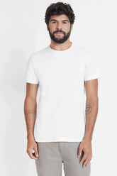 CAMISETA MANGA CURTA MALHA LETTERING BRANCO