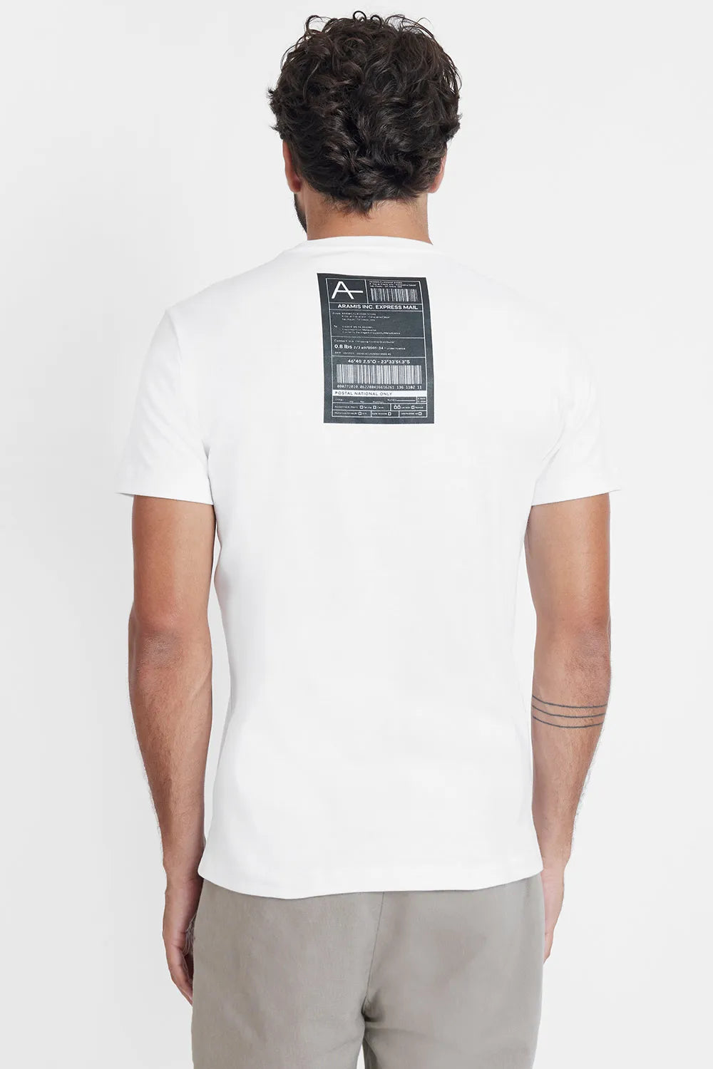 CAMISETA MANGA CURTA MALHA LETTERING BRANCO