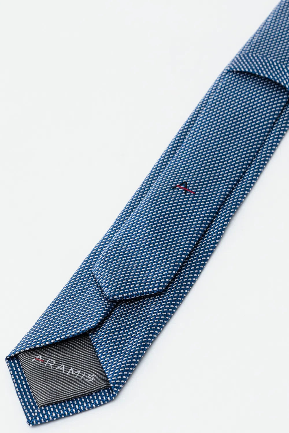 GRAVATA JACQUARD SEDA PONTOS COLOR AZUL COM BRANCO