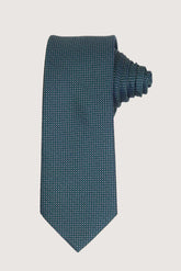 GRAVATA JACQUARD DE SEDA COM TEXTURA VERDE OLIVA