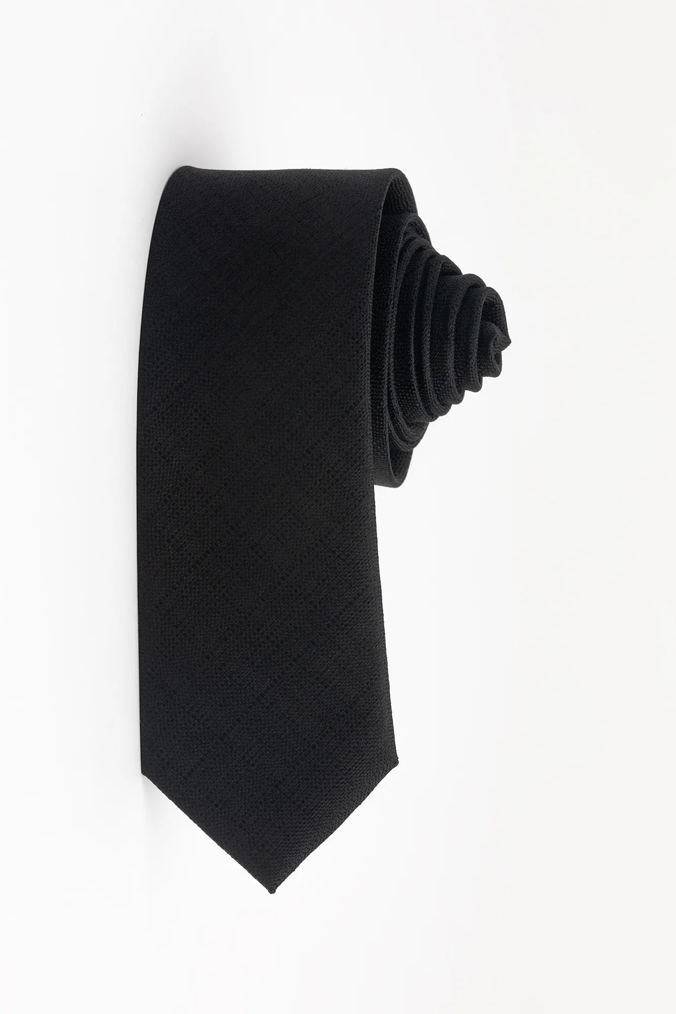 GRAVATA JACQUARD DE SEDA TEXTURA PRETO