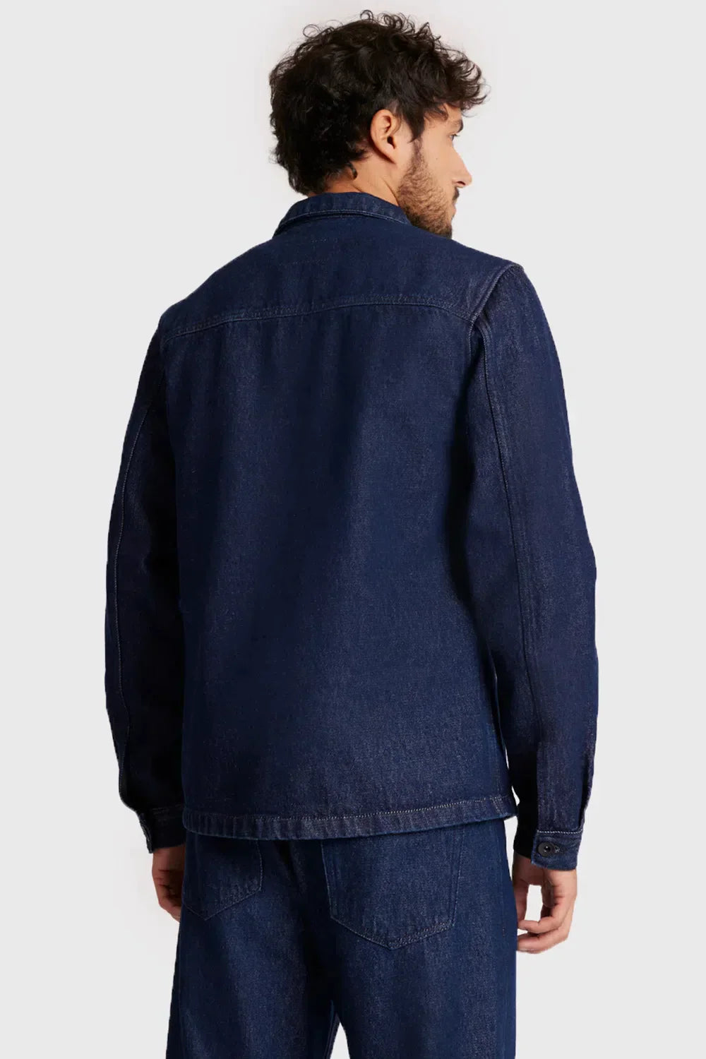 JAQUETA OVERSHIRT RAW DENIM AZUL ESCURO