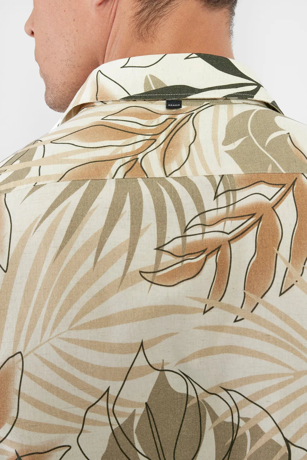 CAMISA REGULAR VISCOSE EST FOLHAGEM CAQUI