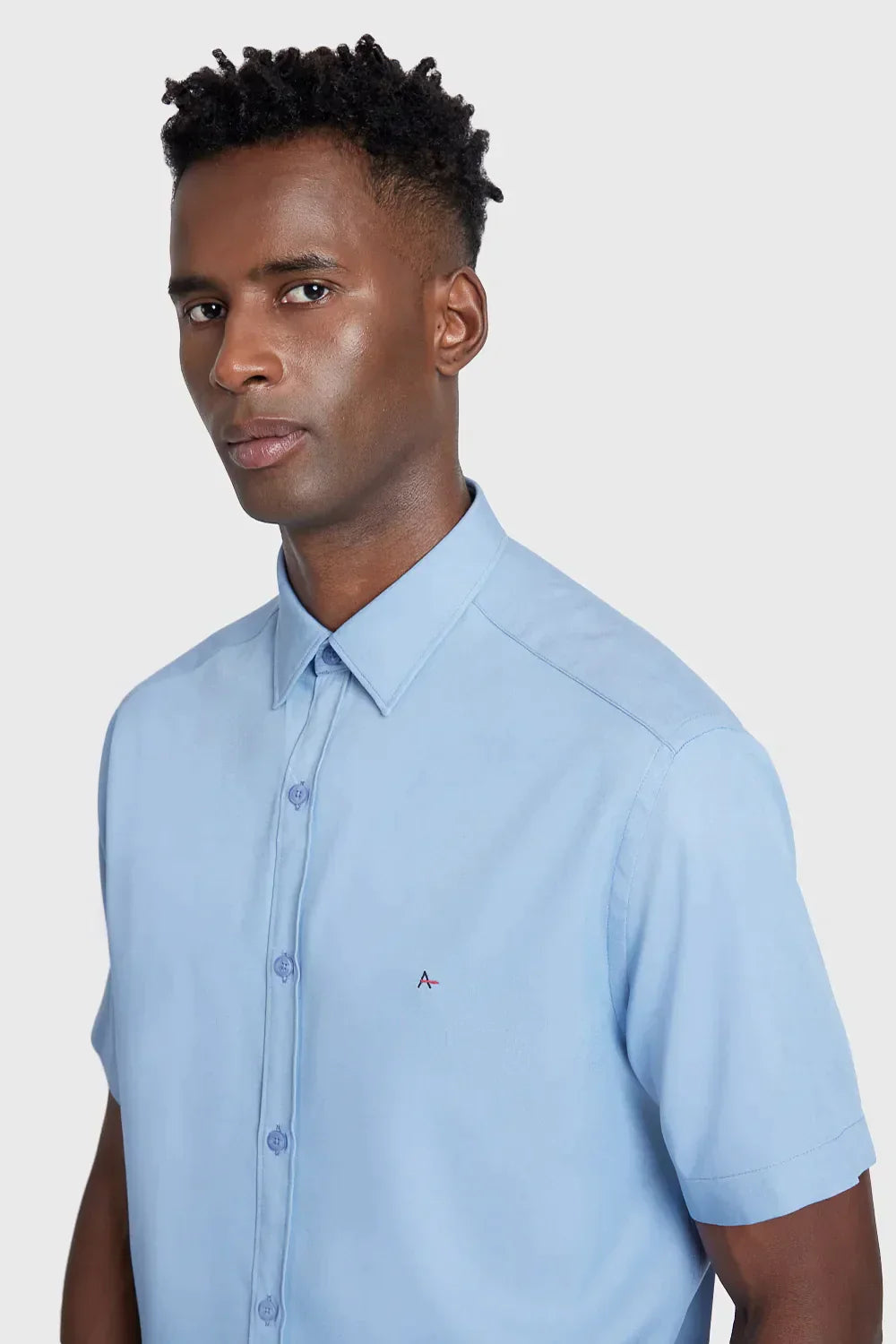 CAMISA SLIM CHAMBRAY AZUL CLARO