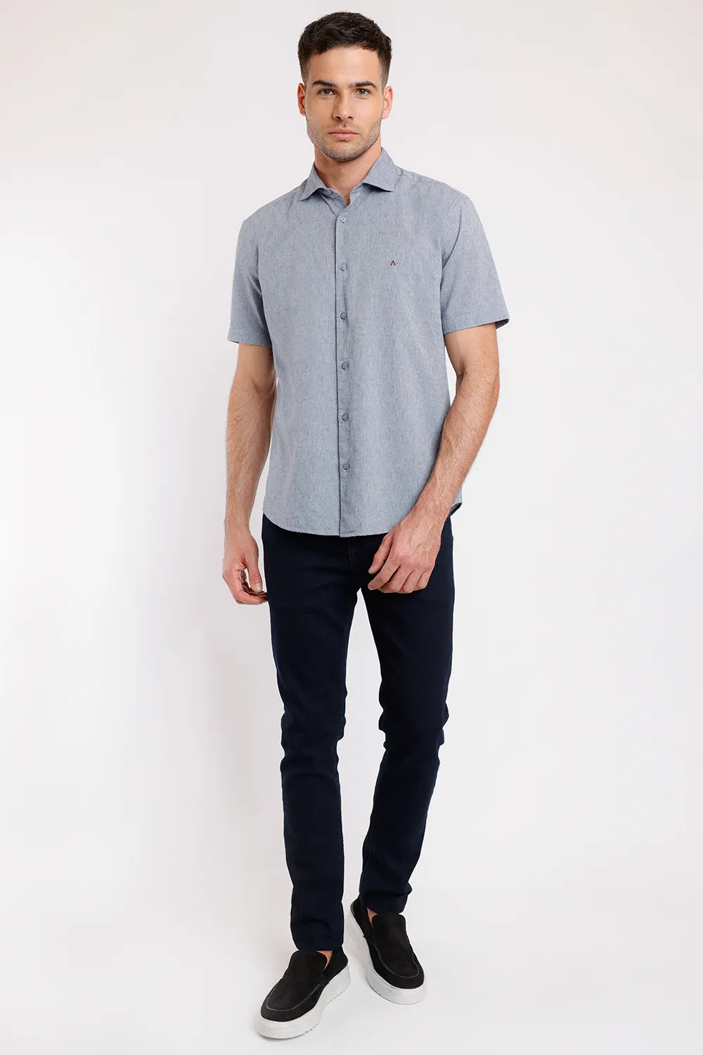 CAMISA REGULAR MOVE FLAME MARINHO