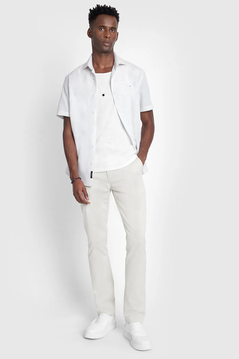 CAMISA REGULAR MANGA CURTA BRANCO