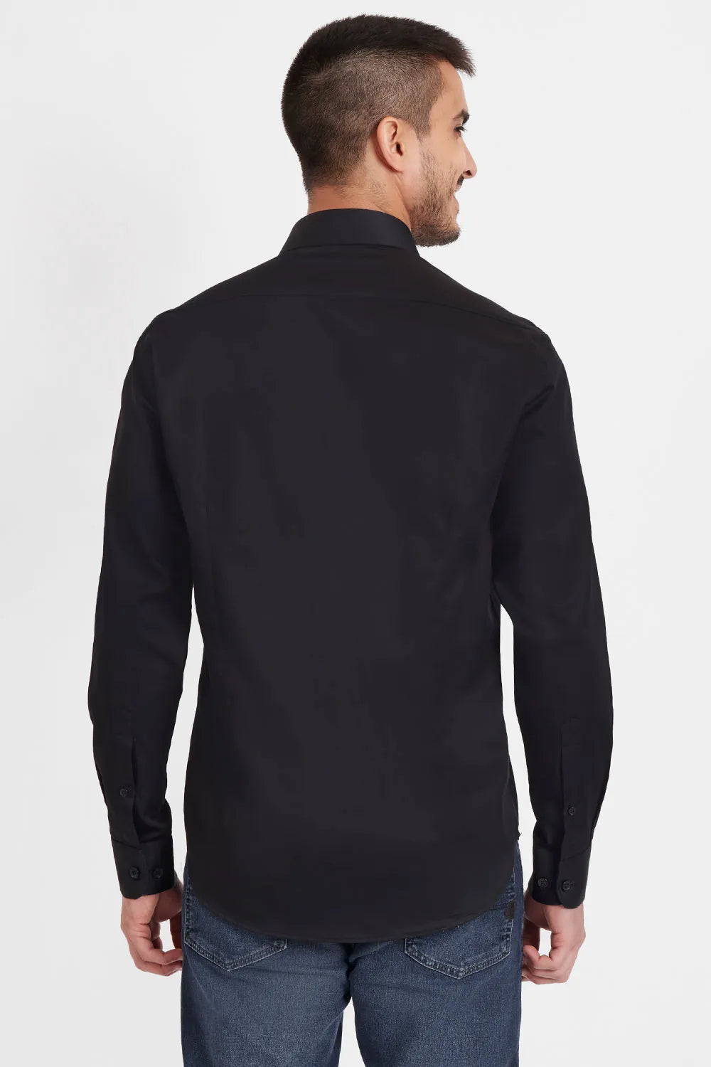 CAMISA SLIM TRICOLINE FIO 60 PRETO