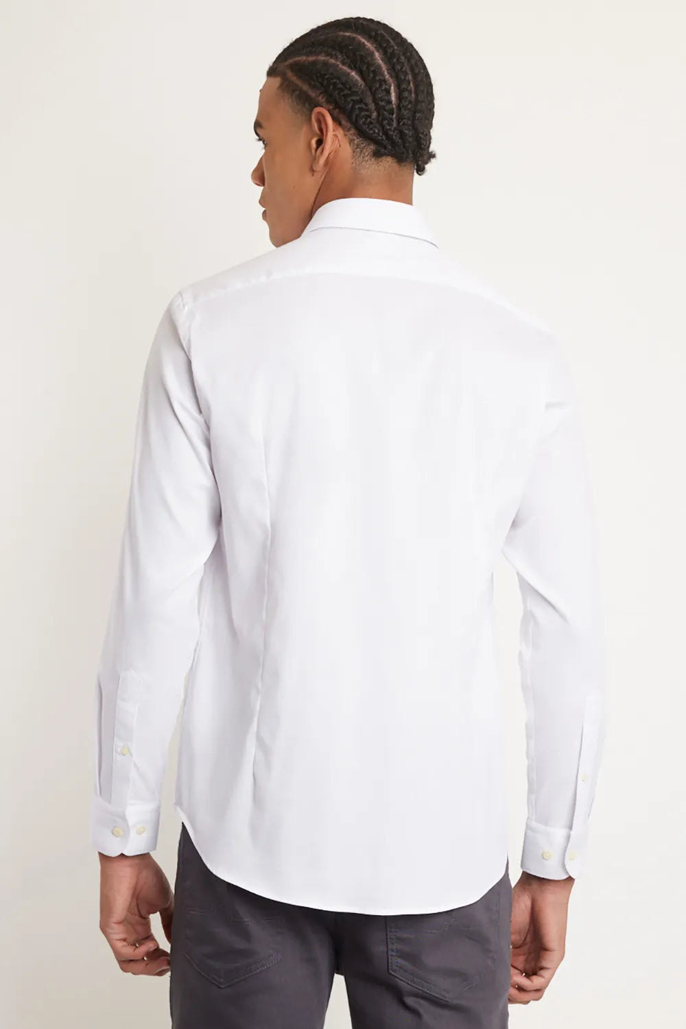 CAMISA MANGA LONGA ICON SLIM MAQUINETADA EM ALGODÃO E POLIAMIDA BRANCO