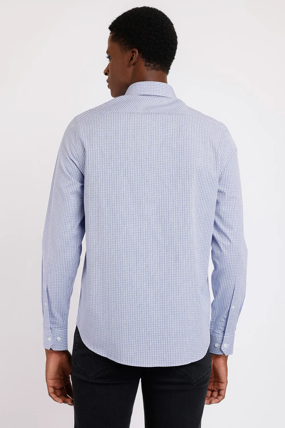 CAMISA REGULAR TRICOLINE XADREZ AZUL