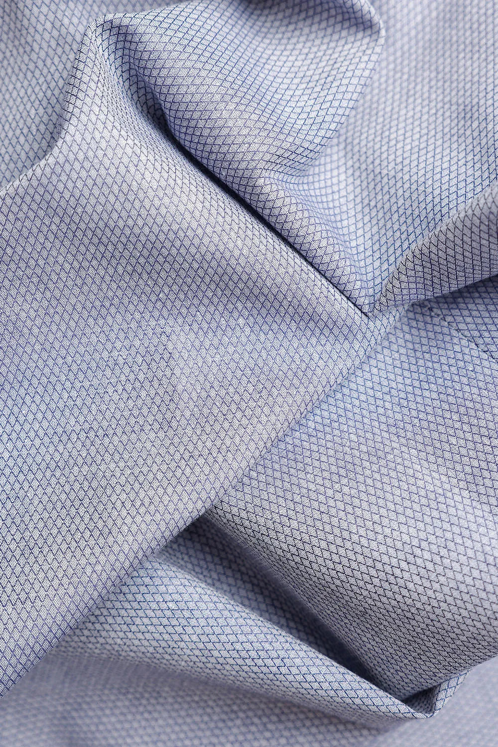 CAMISA SLIM TRICOLINE MAQUINETADO FIO 50 AZUL