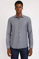 CAMISA SLIM TRICOLINE MAQUINETADO FIO 50 CHUMBO