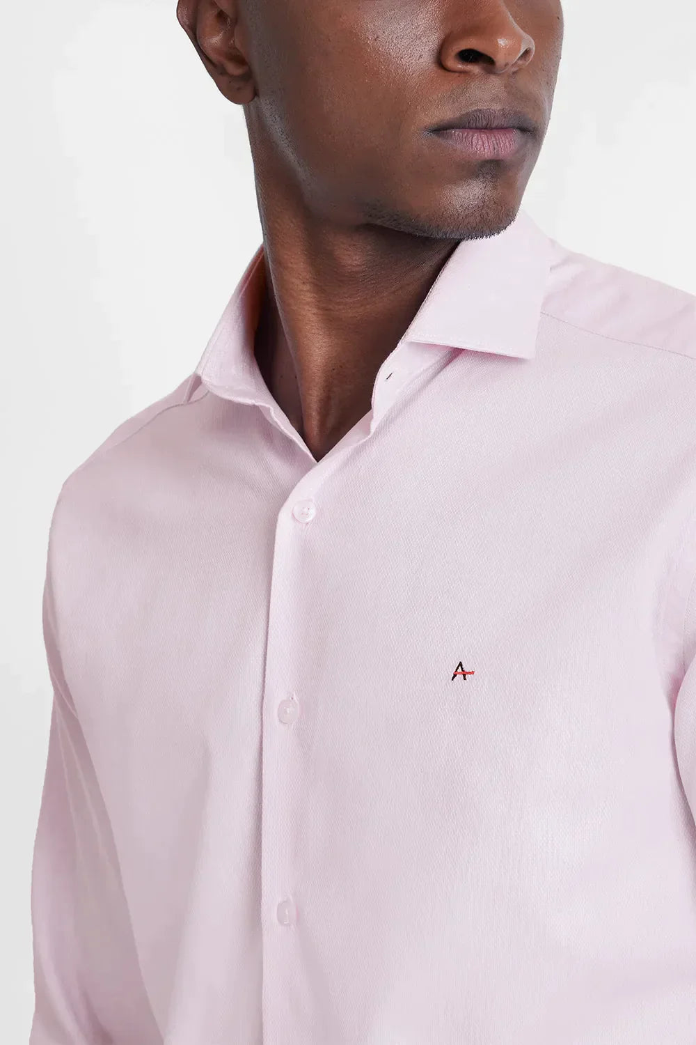 CAMISA REGULAR TRICOLINE MAQUINETADO FIO 40 ROSA