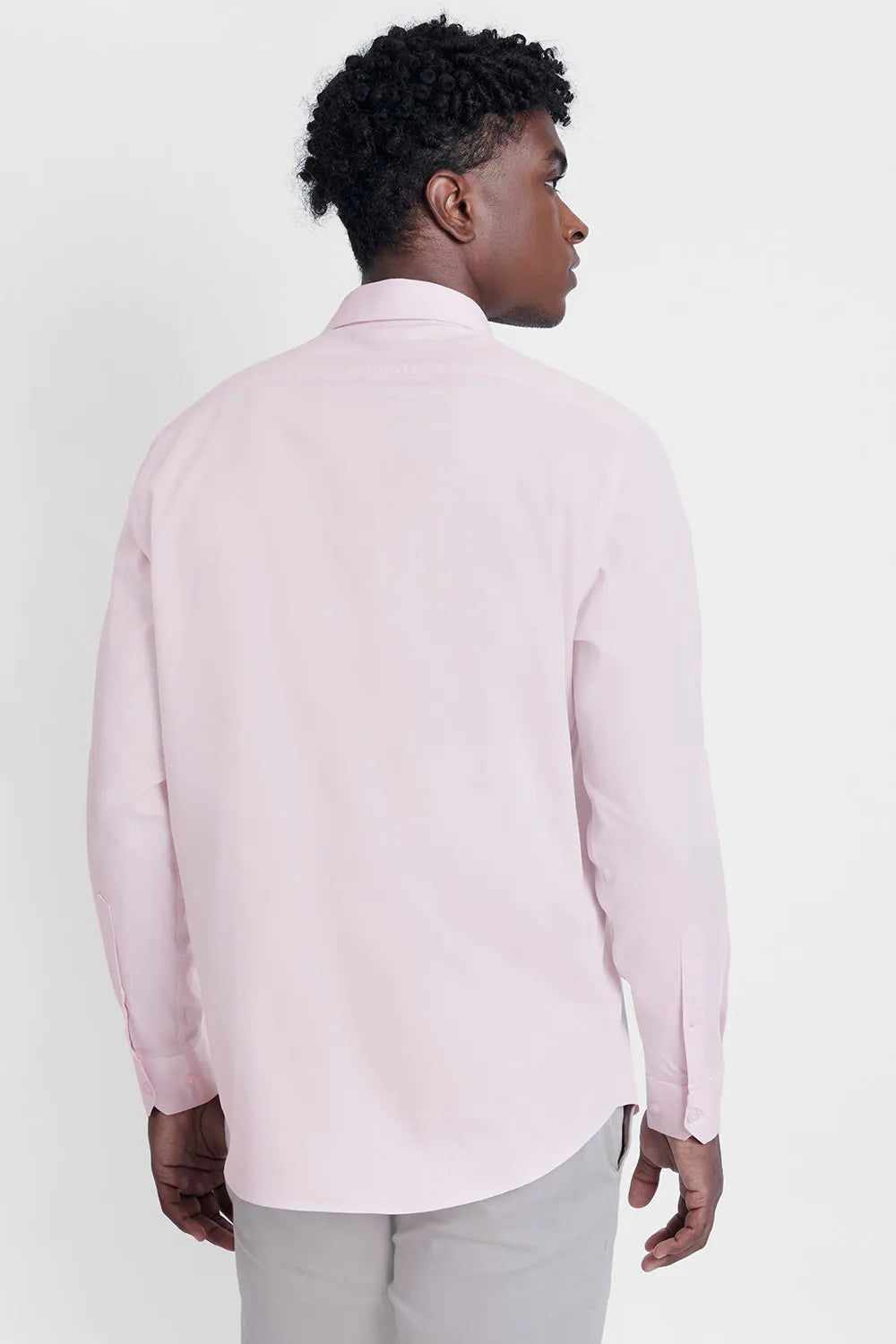 CAMISA REGULAR TRICOLINE MAQUINETADO FIO 40 ROSA