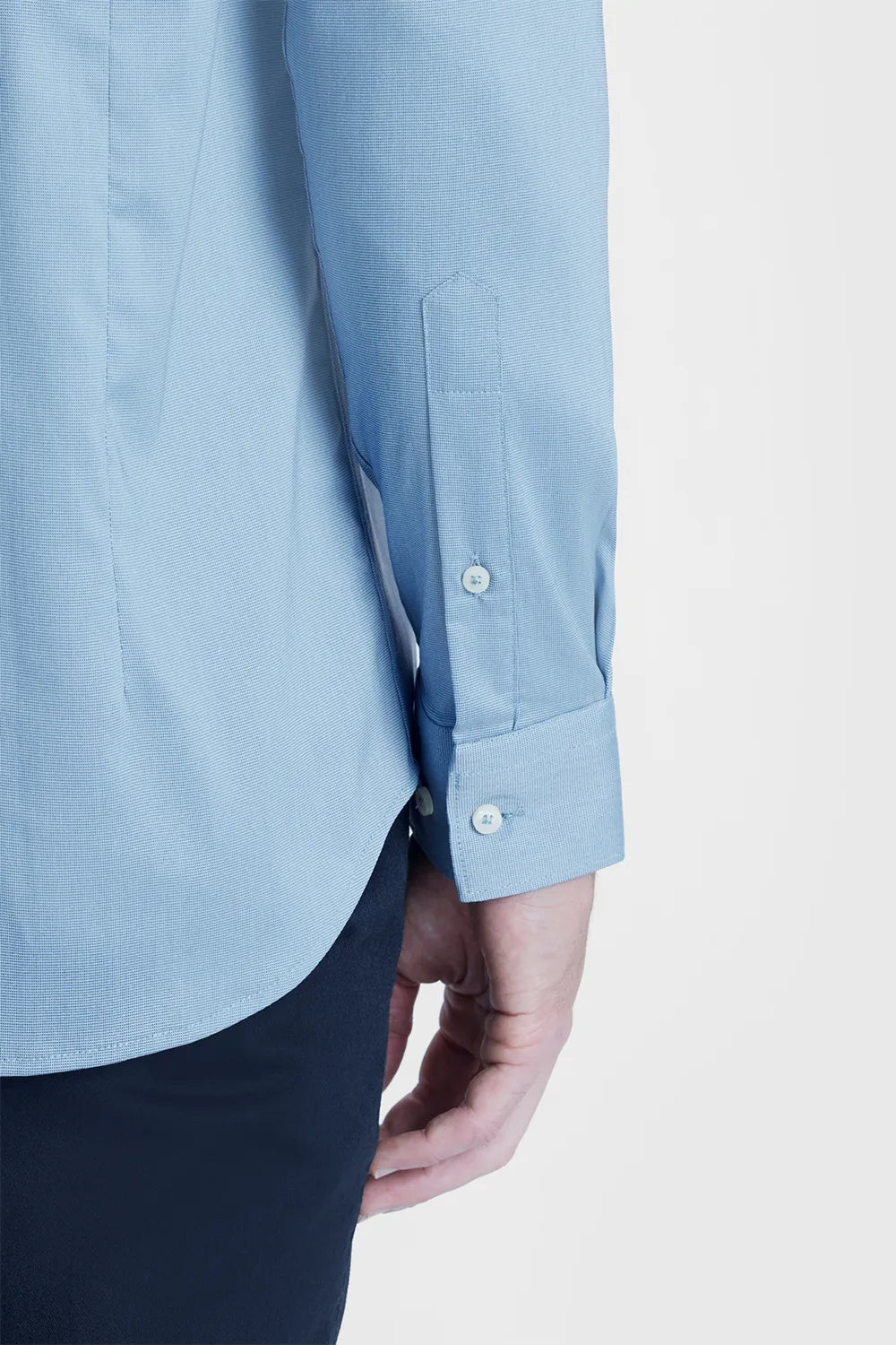 CAMISA MANGA LONGA COSMO SLIM OXFORD STRETCH AZUL