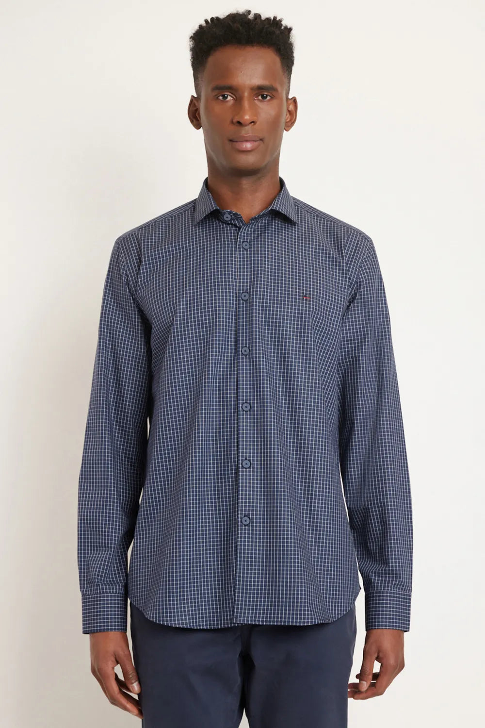 CAMISA TRICOLINE XADREZ MARINHO