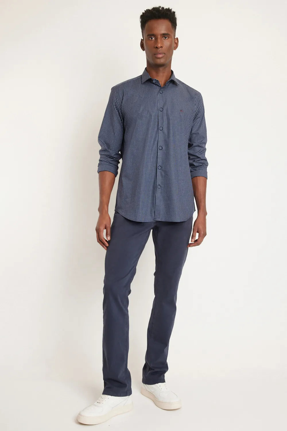 CAMISA TRICOLINE XADREZ MARINHO