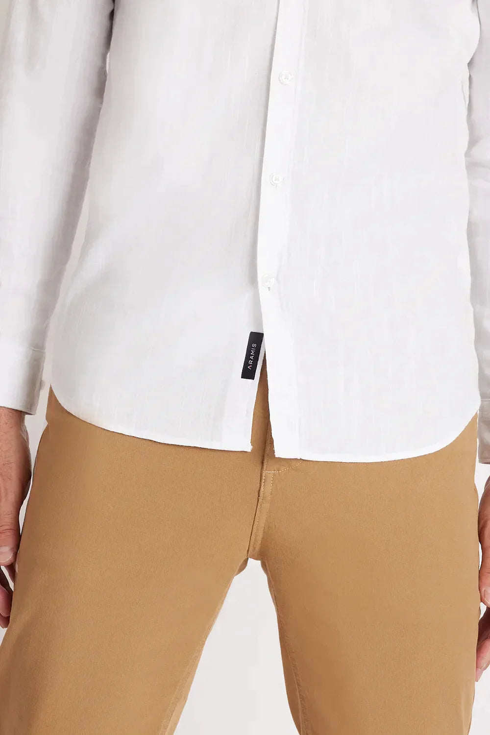 CAMISA SLIM COTTON SLUB OFF WHITE