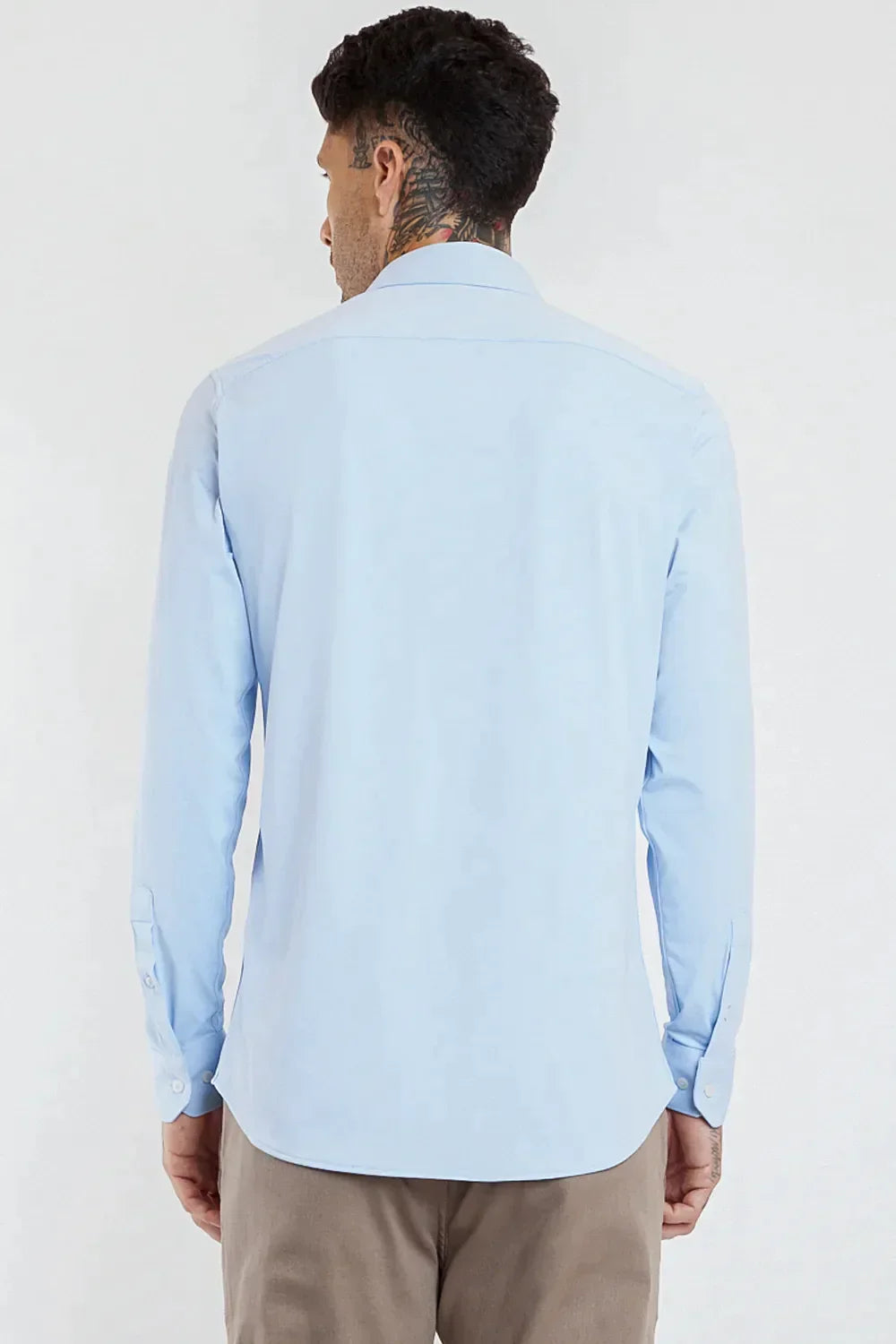 CAMISA SLIM ANATÔMICA R+ LISA AZUL CLARO 112