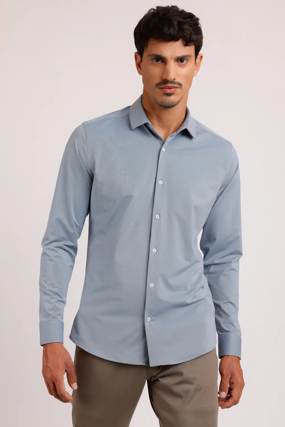 CAMISA SLIM ANATÔMICA TEXTURIZADA AZUL