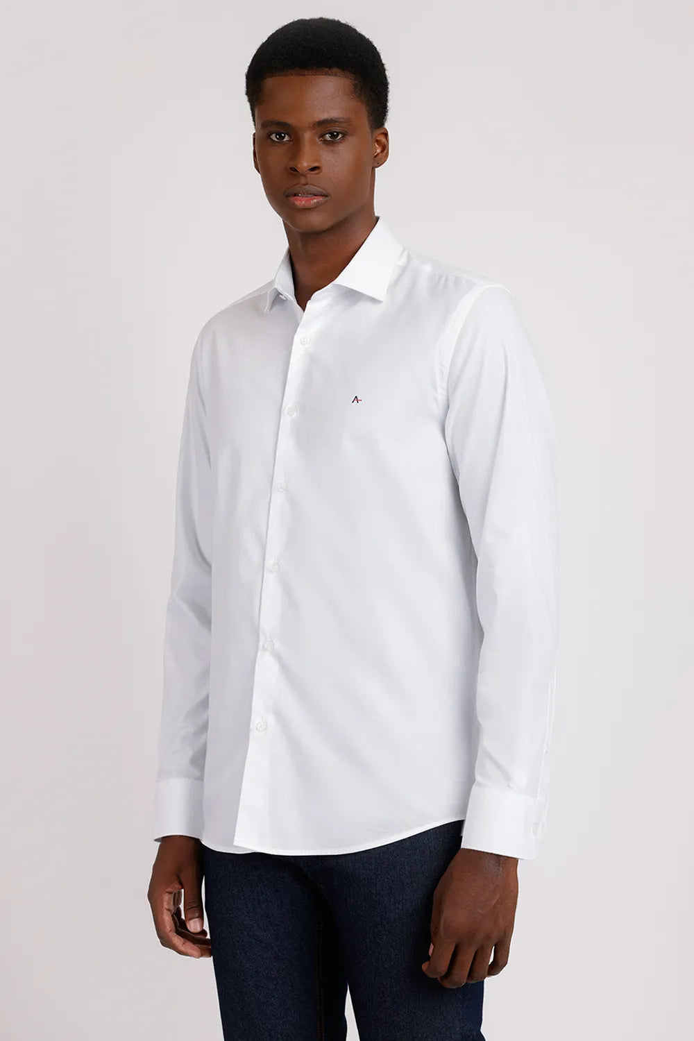 CAMISA SLIM TRICOLINE MAQUINETADA BRANCO