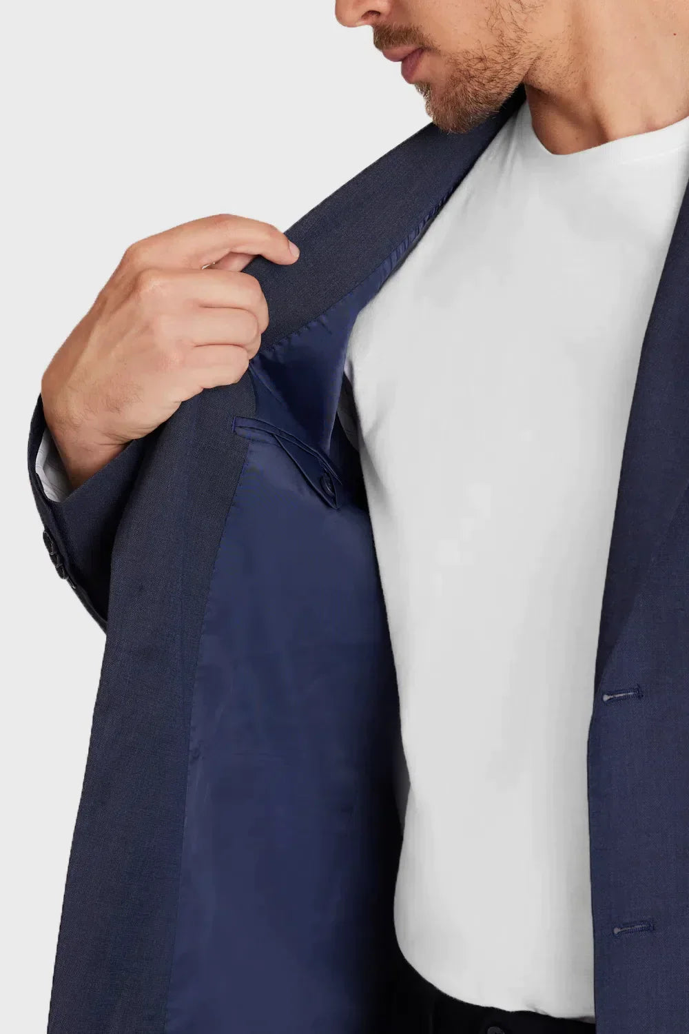 PALETÓ TEXTURIZADO SUPER SLIM AZUL