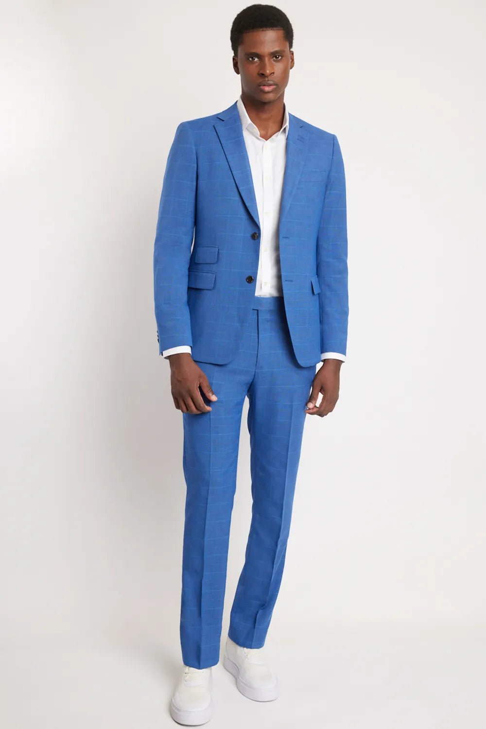 PALETÓ SUPER SLIM FLAME XADREZ AZUL